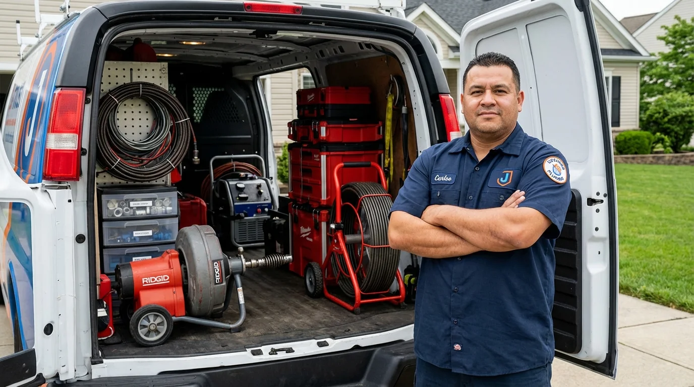 Professional drain cleaning equipment and Johns Plumbing LLC plumber in Bisbee