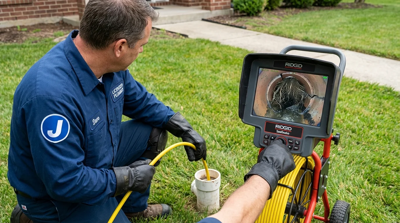 Sewer camera inspection being performed by Johns Plumbing LLC in Bisbee